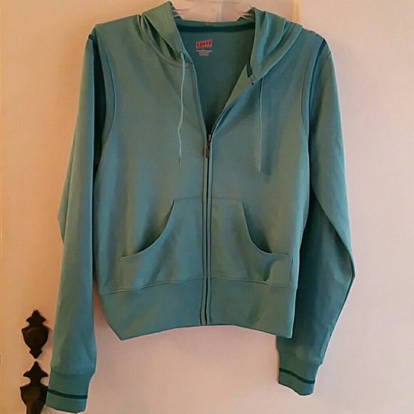 SOFFE , LARGE,  NEW HOODIE, TEAL GREEN. - Picture 2 of 7